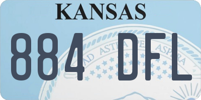 KS license plate 884DFL