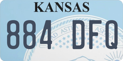 KS license plate 884DFQ