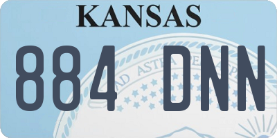 KS license plate 884DNN