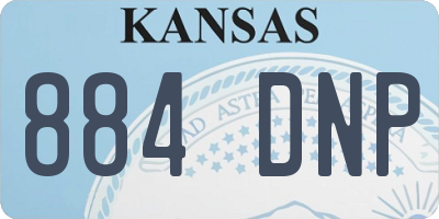 KS license plate 884DNP