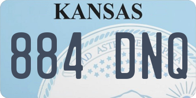KS license plate 884DNQ