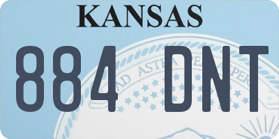 KS license plate 884DNT