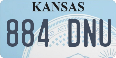 KS license plate 884DNU