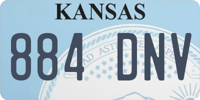KS license plate 884DNV