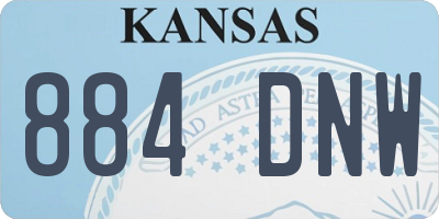 KS license plate 884DNW