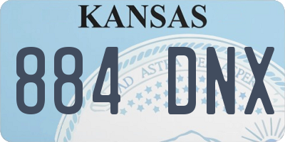 KS license plate 884DNX