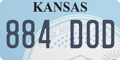 KS license plate 884DOD