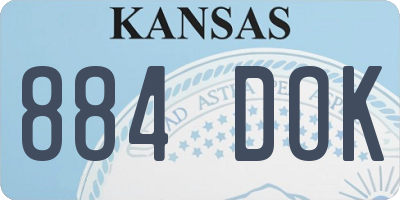 KS license plate 884DOK