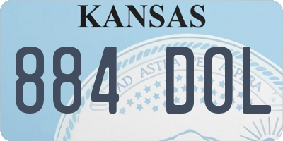 KS license plate 884DOL