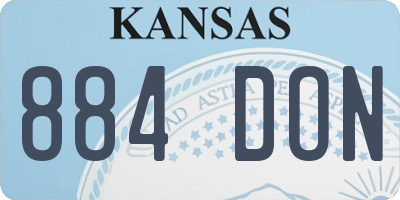 KS license plate 884DON