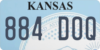 KS license plate 884DOQ