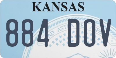 KS license plate 884DOV