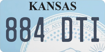 KS license plate 884DTI
