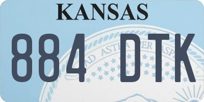 KS license plate 884DTK