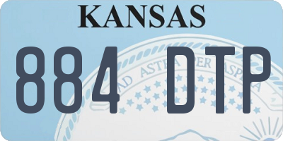 KS license plate 884DTP