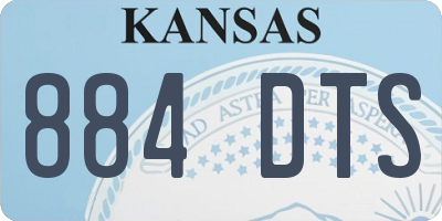 KS license plate 884DTS