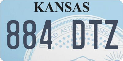 KS license plate 884DTZ