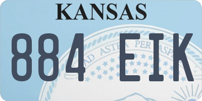 KS license plate 884EIK