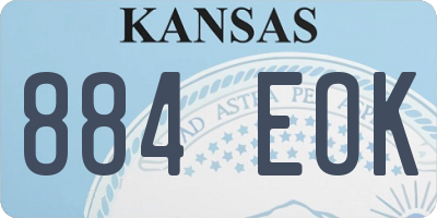 KS license plate 884EOK