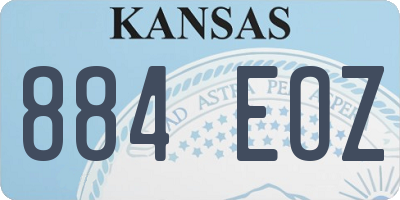 KS license plate 884EOZ
