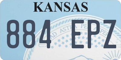 KS license plate 884EPZ