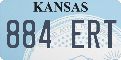 KS license plate 884ERT