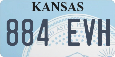 KS license plate 884EVH