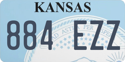 KS license plate 884EZZ