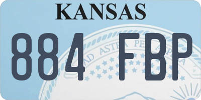 KS license plate 884FBP