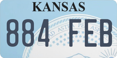 KS license plate 884FEB