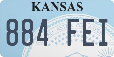 KS license plate 884FEI