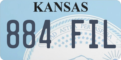 KS license plate 884FIL