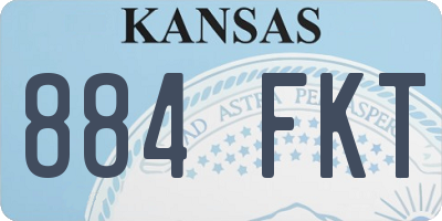 KS license plate 884FKT