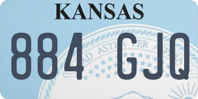 KS license plate 884GJQ