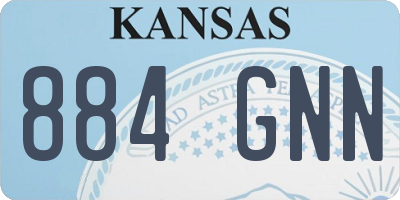 KS license plate 884GNN