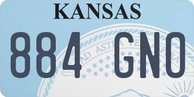 KS license plate 884GNO