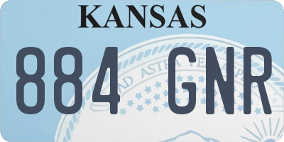 KS license plate 884GNR