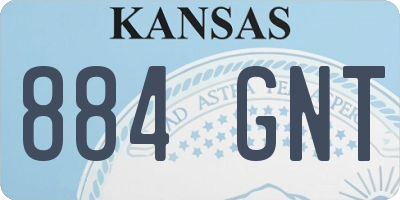 KS license plate 884GNT