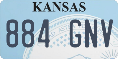 KS license plate 884GNV