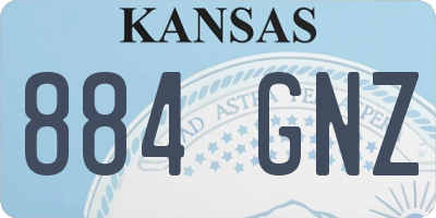 KS license plate 884GNZ