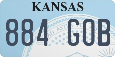 KS license plate 884GOB