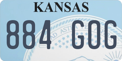 KS license plate 884GOG