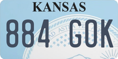 KS license plate 884GOK