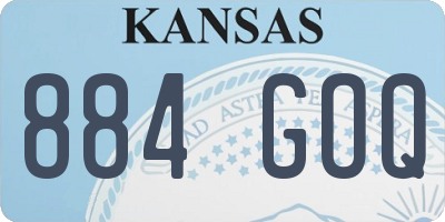 KS license plate 884GOQ