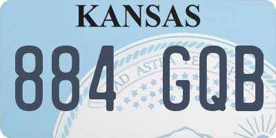 KS license plate 884GQB