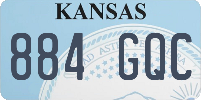 KS license plate 884GQC