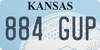KS license plate 884GUP