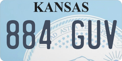 KS license plate 884GUV