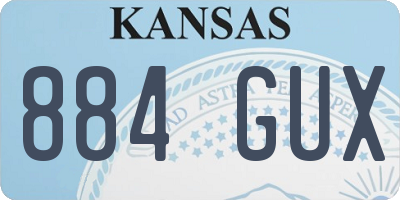 KS license plate 884GUX