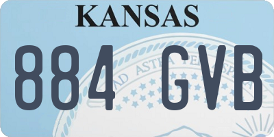 KS license plate 884GVB
